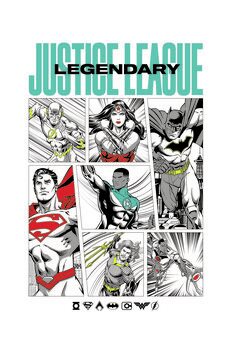 Impressão de arte Justice League - Legendary team