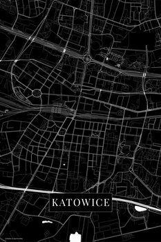 Map Katowice black
