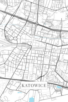 Map Katowice white