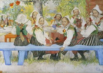 Reprodução do quadro Kersti's Birthday, 1909