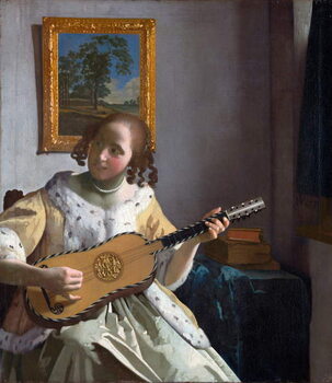 Reprodução do quadro La joueuse de guitar