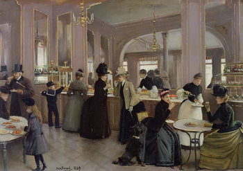 Reprodução do quadro La Patisserie Gloppe, Champs Elysees, Paris, 1889