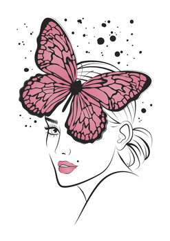 Illustration Lady Butterfly1