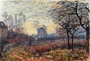 Reprodução do quadro Landscape near Louveciennes, 1873