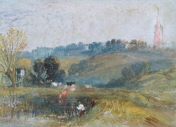 Reprodução do quadro Landscape near Petworth, c.1828