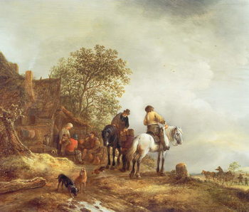 Fine Art Print Landscape with Riders