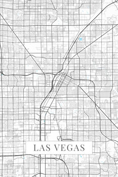 Map Las Vegas white