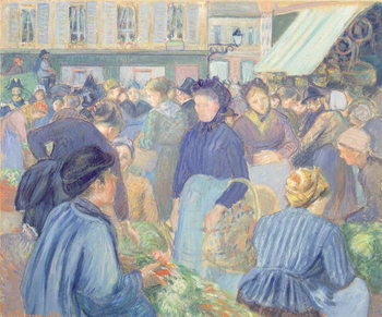 Reprodução do quadro Le Marche de Gisors, 1889