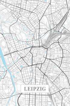 Map Leipzig white
