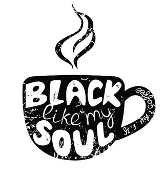 Illustration Lettering Black like my soul