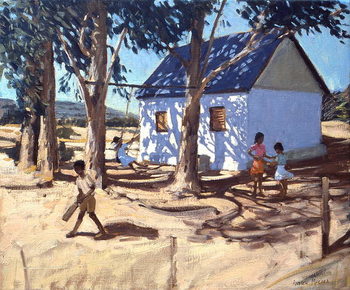 Reprodução do quadro Little white house, Karoo, South Africa