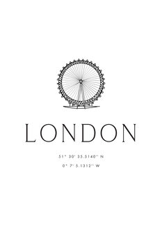 Ilustração London coordinates with London Eye