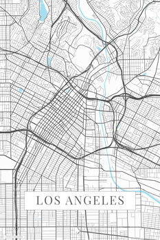 Map Los Angeles white