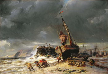 Reprodução do quadro Low Tide, 1861