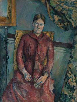 Taidejäljennös Madame Cézanne in a Red Dress, 1888-90