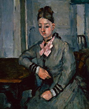 Reprodução do quadro Madame Cezanne Leaning on a Table, c.1873