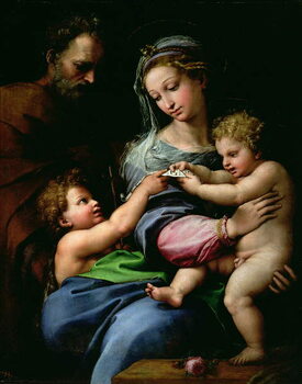 Reprodução do quadro Madonna della rosa