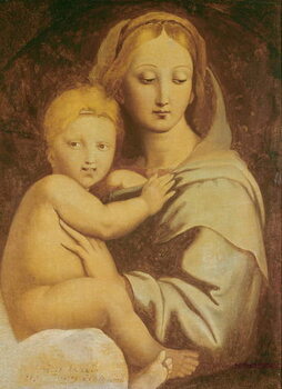 Reprodução do quadro Madonna of the Candelabra