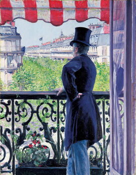 Fine Art Print Man on a balcony, Boulevard Haussmann, 1880