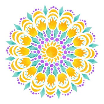 Illustration Mandala with sun elements