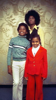 Art Photography Michael Jackson at 16 With Brother Randy and Sister Janet in 1975