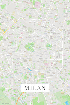 Map Milan color