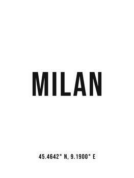 Illustration Milan simple coordinates