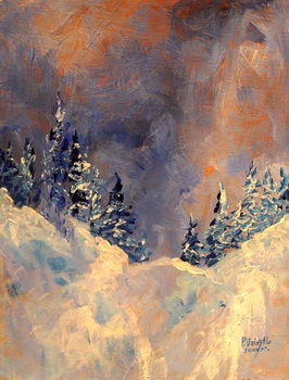 Reprodução do quadro Mist on the Snow Peak, 2009,