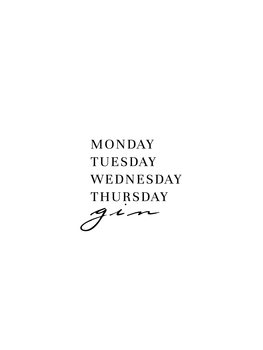 Illustration Monday Tuesday gin