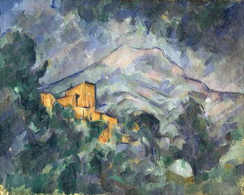 Reprodução do quadro Montagne Sainte-Victoire and the Black Chateau, 1904-06