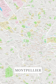 Map Montpellier color