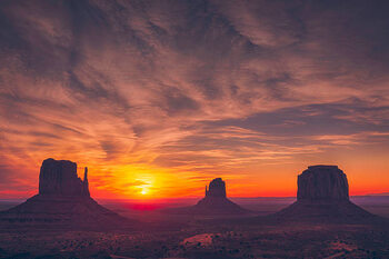 Art Poster Monument Valley sunrise