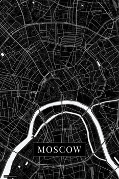 Kartta Moscow black
