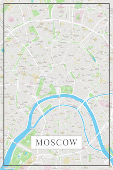 Map Moscow color