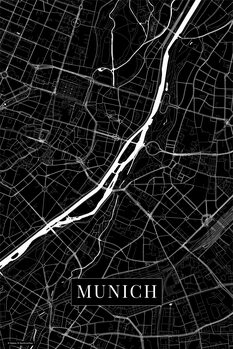 Map Munich black