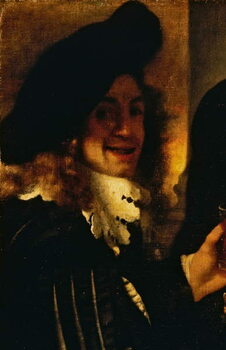 Taidejuliste Musician, detail from The Procuress