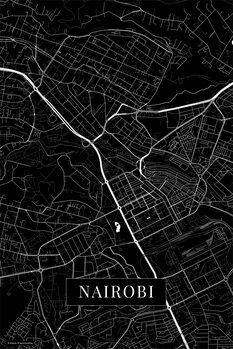 Map Nairobi black