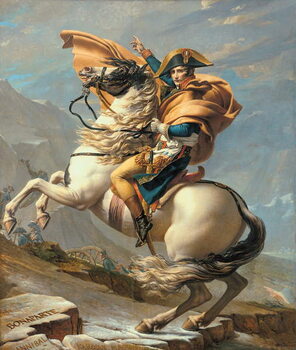 Reprodução do quadro Napoleon (1769-1821) Crossing the Alps at the St Bernard Pass, 20th May 1800, c.1800-01