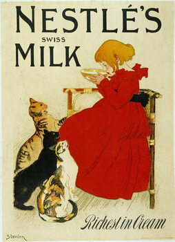 Taidejäljennös Nestle Advertising: “” Nestle's swiss milk””.