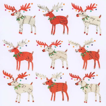 Reprodução do quadro Nine Document Reindeer