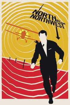Art Poster North by Northwest - Alfred Hitchcock