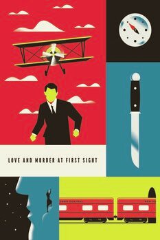 Art Poster North by northwest -The master of suspense