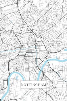 Mapa Nottingham white