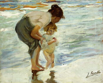 Reprodução do quadro On the Beach, 1908