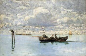 Reprodução do quadro On the Venetian Lagoon