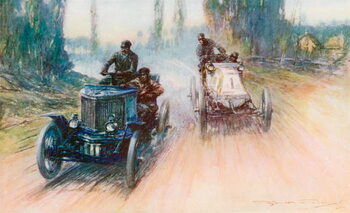 Reprodução do quadro Paris-Amsterdam race of 1898