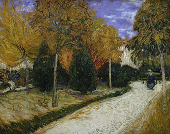 Reprodução do quadro Path in the Park at Arles, 1888