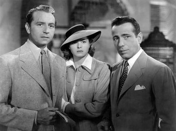 Valokuvataide Paul Henreid, Ingrid Bergman and Humphrey Bogart