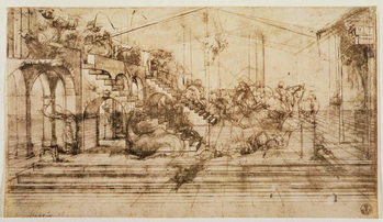 Taidejäljennös Perspective Study for the Background of The Adoration of the Magi