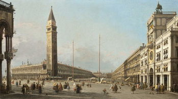 Reprodução do quadro Piazza San Marco Looking South and West, 1763